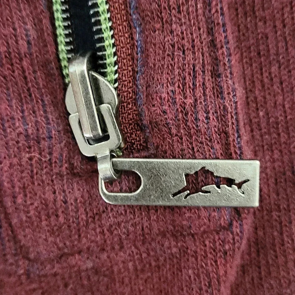 🛍Tommy Bahama Flipshore Reversible Maroon Quarter Zip Long Pullover Mens - Picture 8 of 8